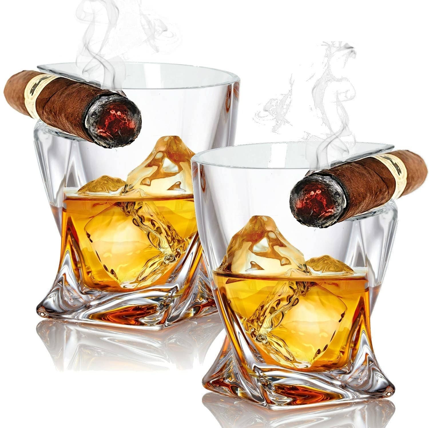 Cigar Whiskey Glass - Old Fashioned Twist Whiskey Glass
